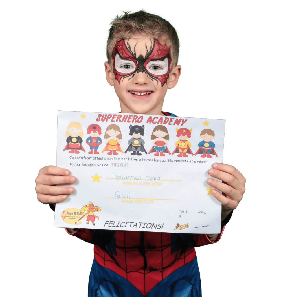 Farell qui a obtenu son diplôme de super héros
